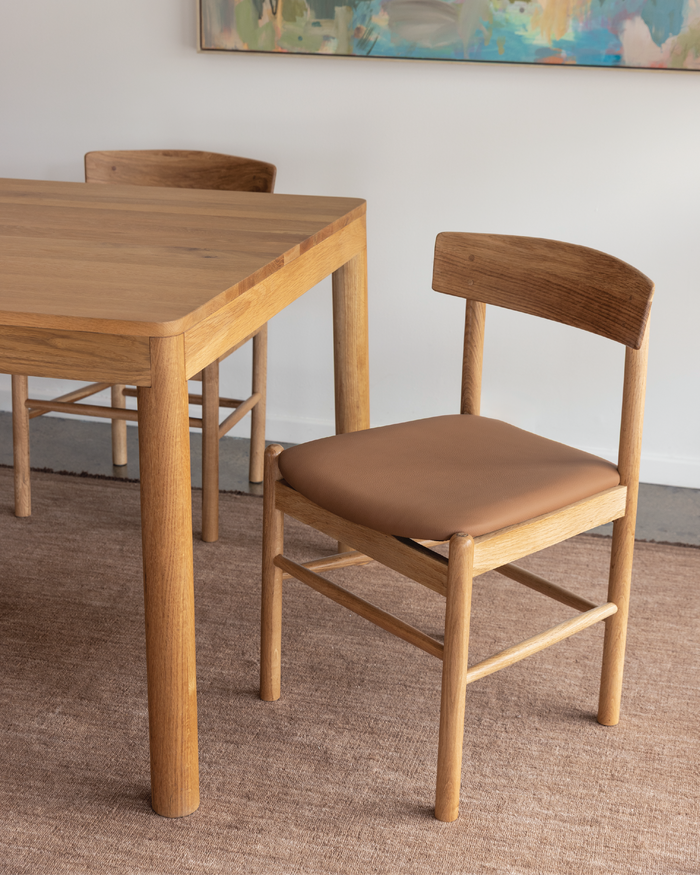 Forest 03 Cognac Full Grain Leather Dining Chair