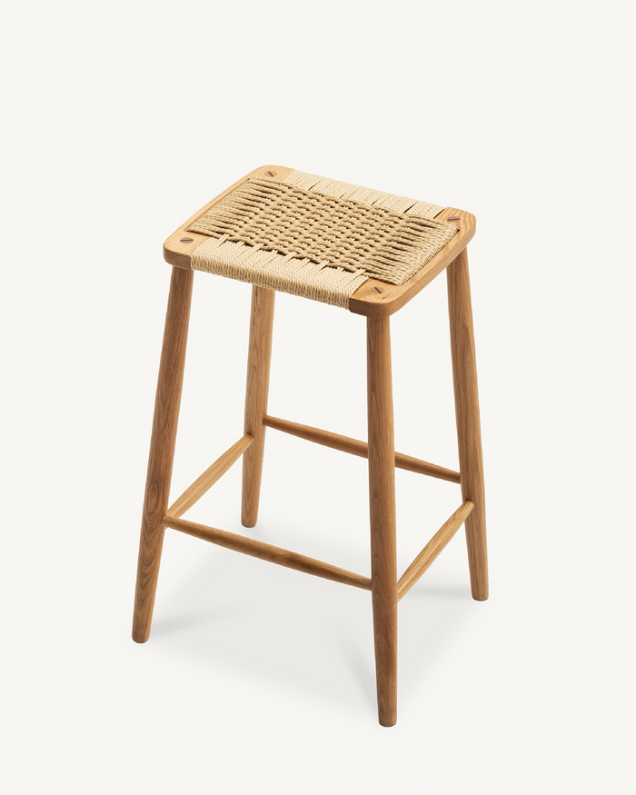 Forest Paper Cord Counter Stool