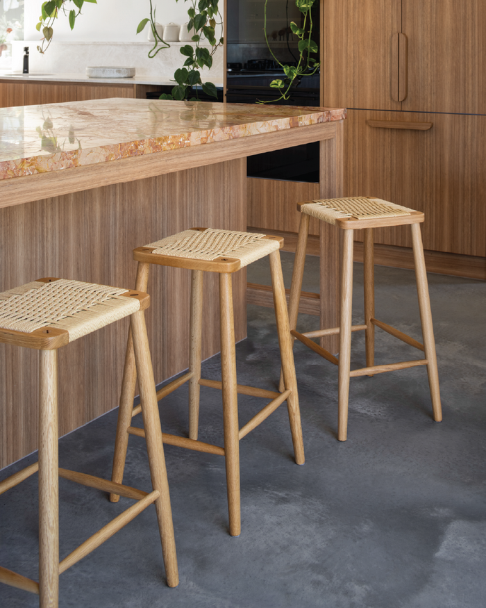 Forest Paper Cord Counter Stool