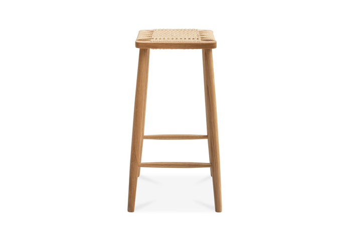 Forest Oak Paper Cord Counter Stool