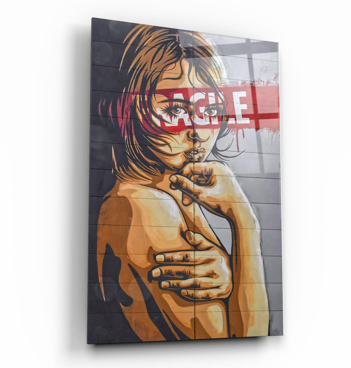 Fragile | Glass Wall Art - Artdesigna