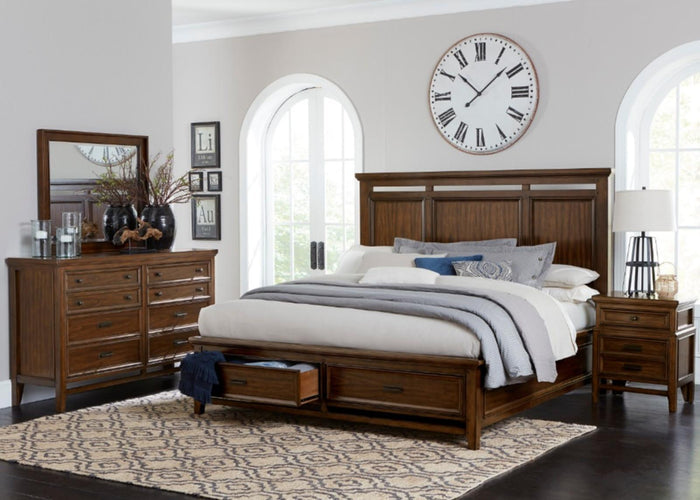 Frazier Mirror in Dark Cherry 1649-6 - Furniture World SW (WA)