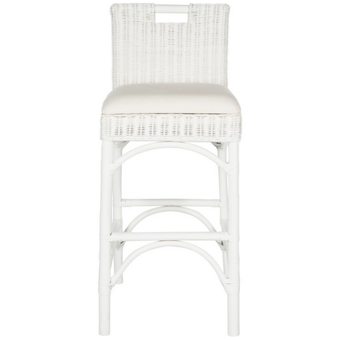 Fremont Contemporary Rattan Bar Stool