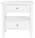 French Country White Two Drawer Night Stand - Nightstands & Chests - The Well Appointed House
