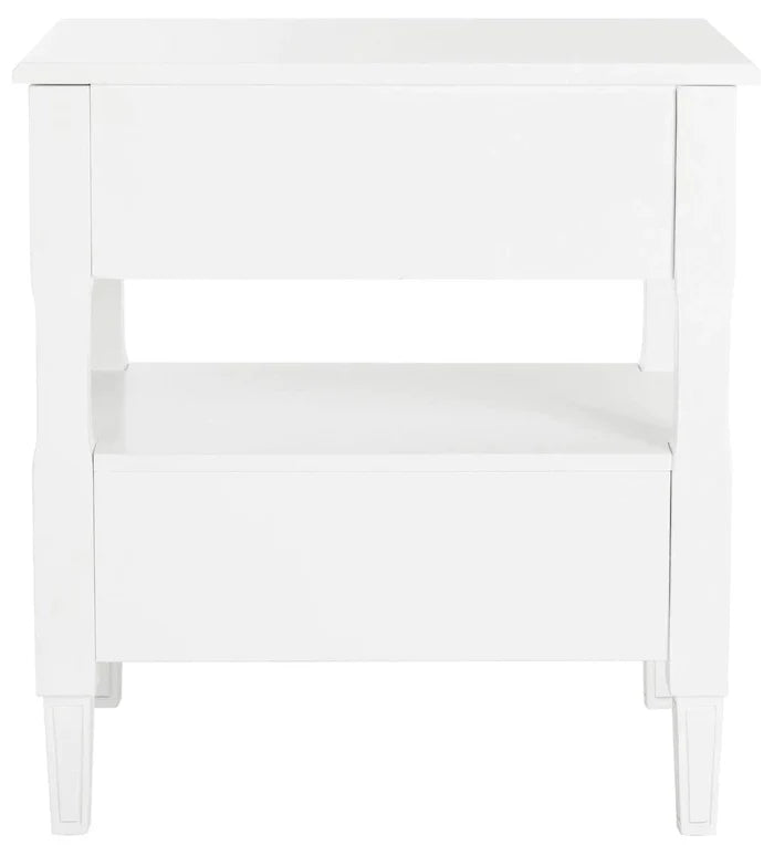 French Country White Two Drawer Night Stand - Nightstands & Chests - The Well Appointed House