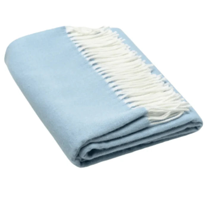 Fringed Herringbone Throw - Throw Blankets - The Well Appointed House
