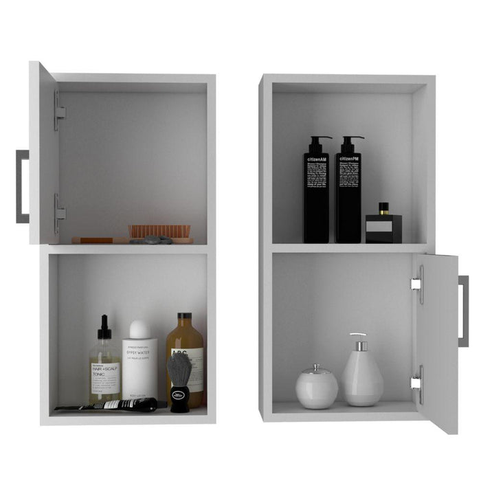GABINETE DE BAÑO AQUA 4, BLANCO, CON PUERTA ABATIBLE X2