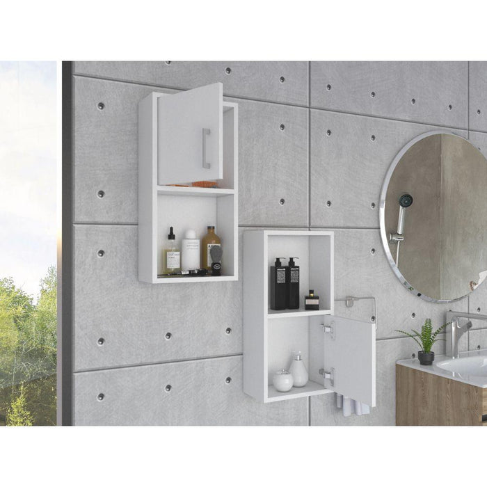 GABINETE DE BAÑO AQUA 4, BLANCO, CON PUERTA ABATIBLE X2