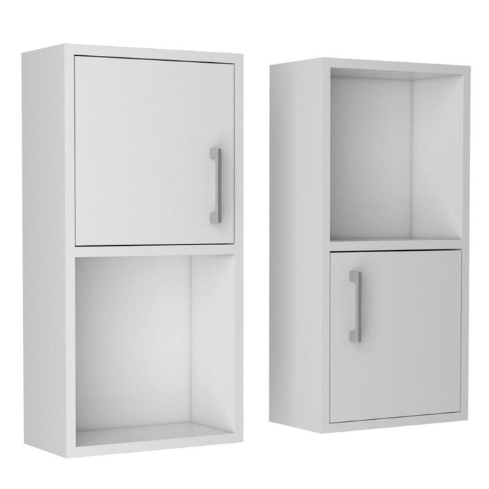GABINETE DE BAÑO AQUA 4, BLANCO, CON PUERTA ABATIBLE X2