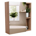 GABINETE DE BAÑO LABELL, MIEL, CON PUERTA ESPEJO Y ENTREPAÑOS    ZF