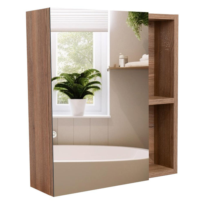 GABINETE DE BAÑO LABELL, MIEL, CON PUERTA ESPEJO Y ENTREPAÑOS    ZF