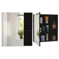 GABINETE DE BAÑO LABELL, WENGUE, CON PUERTA ESPEJO Y ENTREPAÑOS   X2