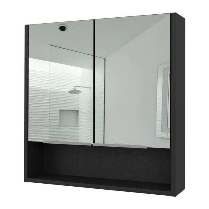 GABINETE DE BAÑO RAWANA, WENGUE, INCLUYE ESPEJO Y ENTREPAÑOS PARA GUARDAR OBJETOS DE ASEO  ZF