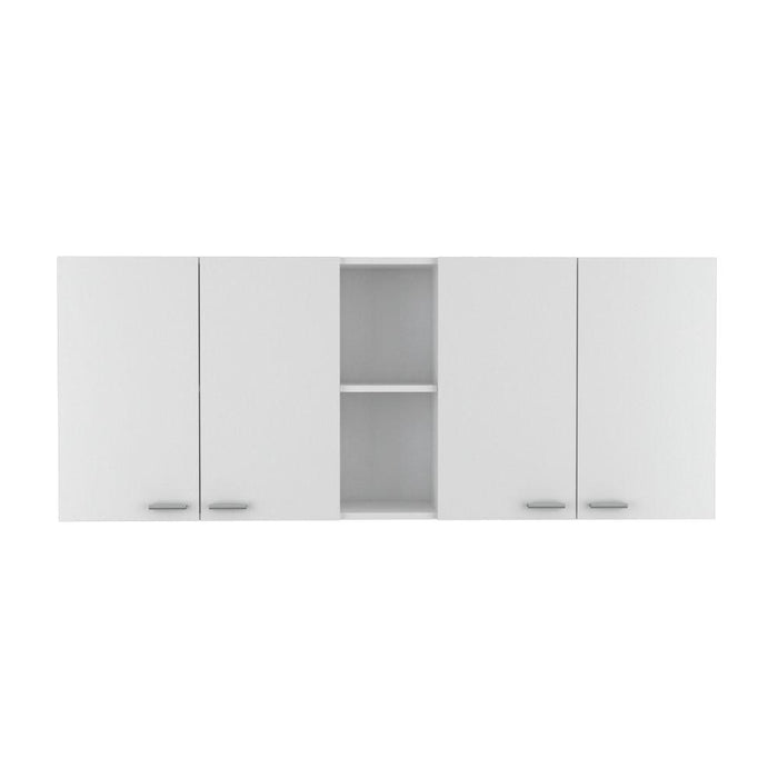 GABINETE SUPERIOR ESTRELLA, BLANCO DUQUEZA, CON CUATRO PUERTAS Y ENTREPAÑO