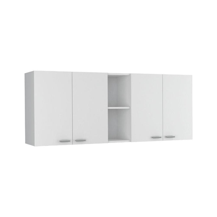 GABINETE SUPERIOR ESTRELLA, BLANCO DUQUEZA, CON CUATRO PUERTAS Y ENTREPAÑO