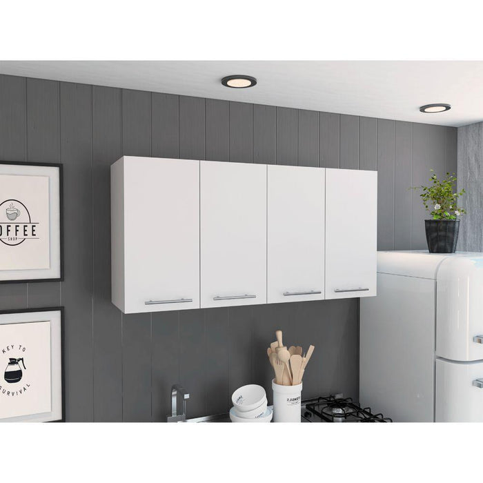GABINETE SUPERIOR FRELLO 120, BLANCO NEVADO, CON CUATRO PUERTAS BATIENTES  ZF