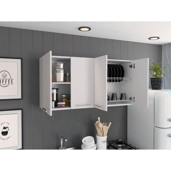 GABINETE SUPERIOR FRELLO 120, BLANCO NEVADO, CON CUATRO PUERTAS BATIENTES  ZF