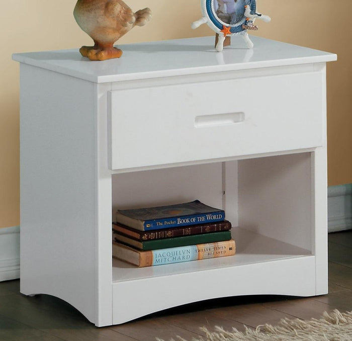 Galen 1 Drawer Night Stand in White B2053W-4 - Furniture World SW (WA)