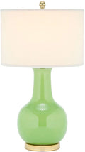 Glossy Green Glazed Ceramic Gourd Table Lamp - Table Lamps - The Well Appointed House