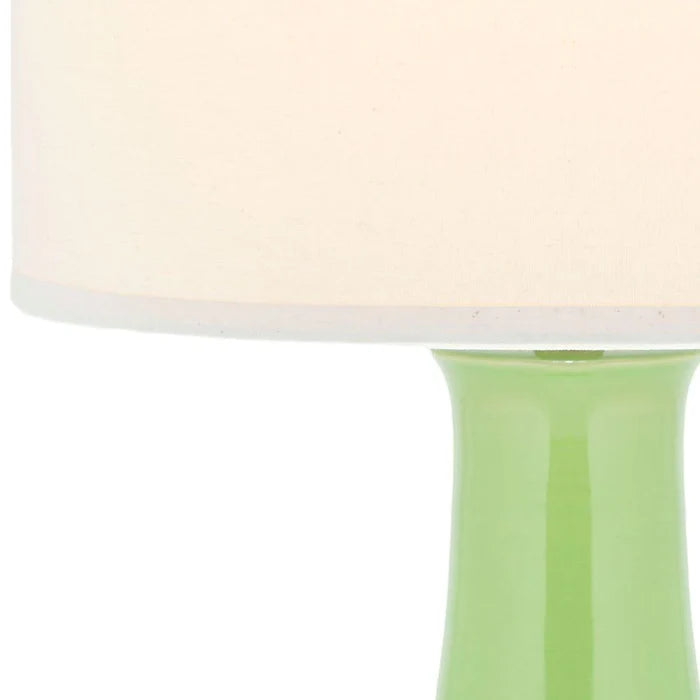 Glossy Green Glazed Ceramic Gourd Table Lamp - Table Lamps - The Well Appointed House