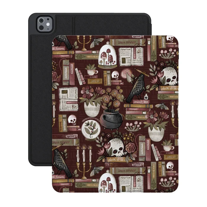 Gothic Noir | Spooky Bookshelf iPad Case - iPad Pro 13" (M4, 2024)