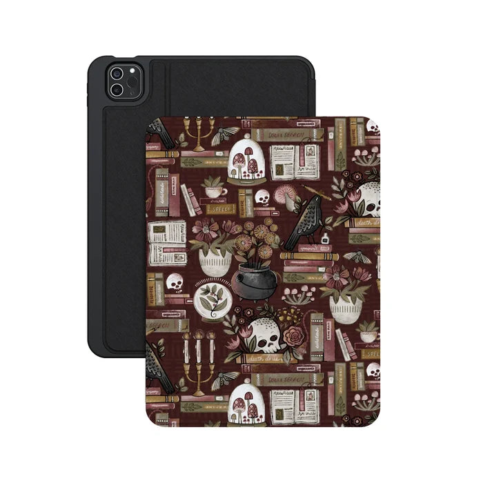 Gothic Noir | Spooky Bookshelf iPad Case - iPad Pro 11" (M4, 2024)