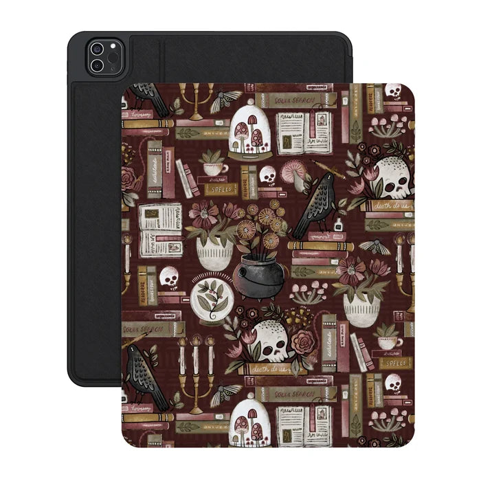 Gothic Noir | Spooky Bookshelf iPad Case - iPad Pro 12.9" (M2, 2022)
