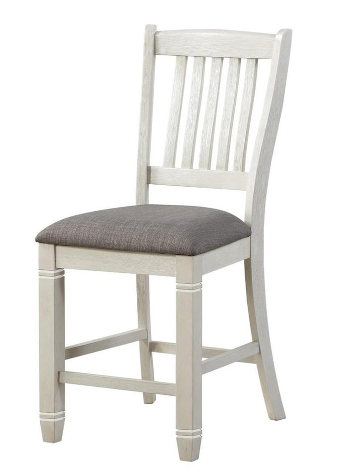 Granby Counter Height Chair in White & Brown (Set of 2) - Furniture World SW (WA)