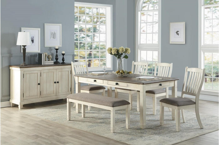Granby Side Chair in Antique White (Set of 2) - Furniture World SW (WA)