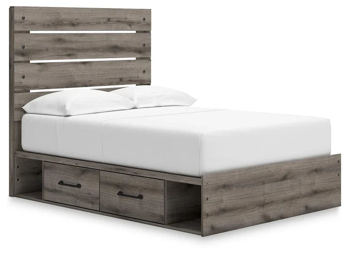 Full / Panel Bed w/ Storage Drawers (2)