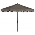 Grey and White 9 Foot Market Crank Outdoor Patio Umbrella - Outdoor Umbrellas - The Well Appointed House