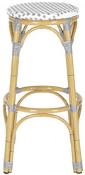 Grey and White Indoor-Outdoor Bistro Bar Stool - Outdoor Bar & Counter Stools - The Well Appointed House