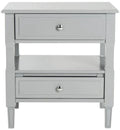 Grey Two Drawer Nightstand - Nightstands & Chests - The Well Appointed House