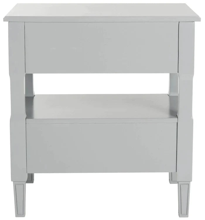 Grey Two Drawer Nightstand - Nightstands & Chests - The Well Appointed House