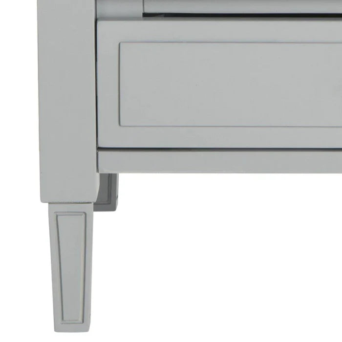 Grey Two Drawer Nightstand - Nightstands & Chests - The Well Appointed House