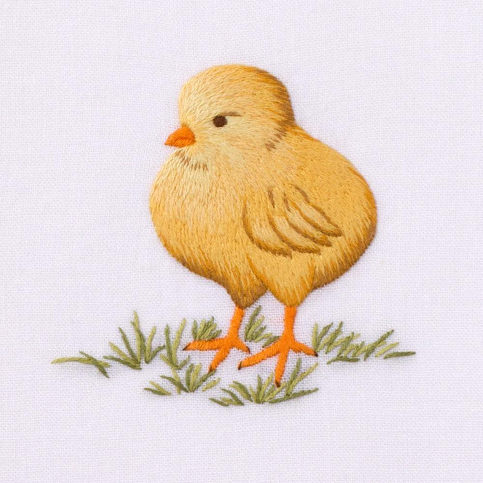 Set of 2 Hand Embroidered Chick Design Hand Towels - Hand Towels -  The Well Appointed House