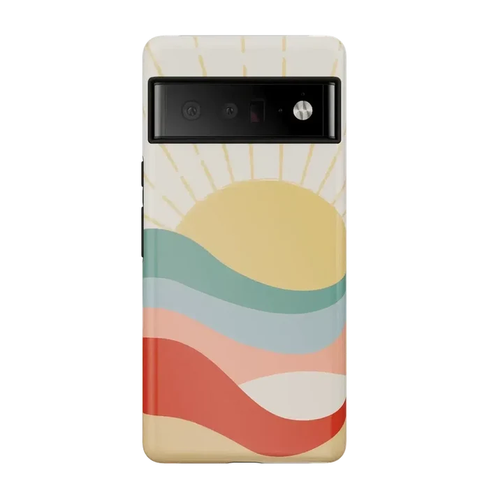 Here Comes the Sun | Colorblock Sunset Google Pixel Case Google Pixel Case Casetry Essential Google Pixel 6 Pro