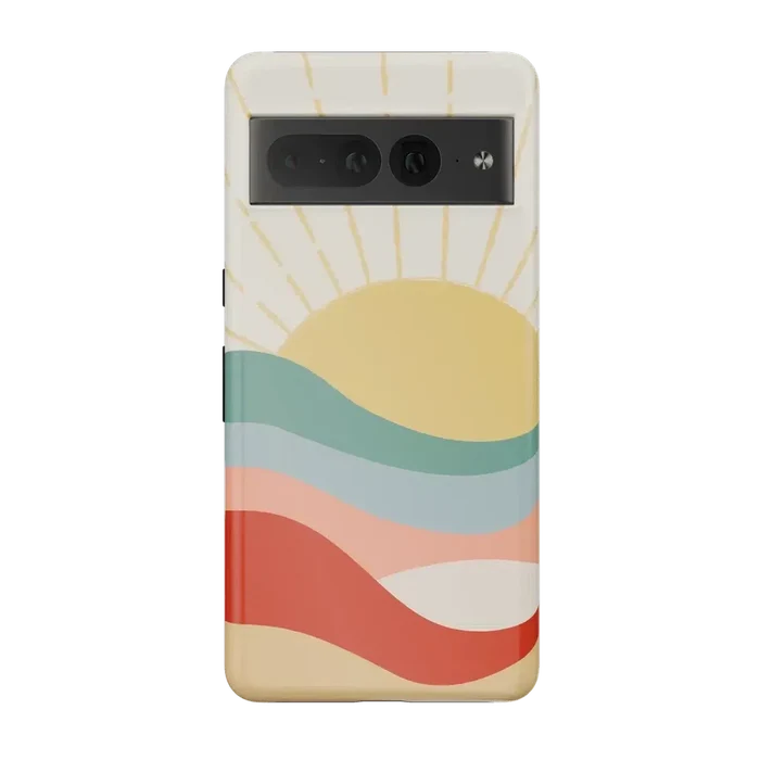 Here Comes the Sun | Colorblock Sunset Google Pixel Case Google Pixel Case Casetry Essential Google Pixel 7 Pro