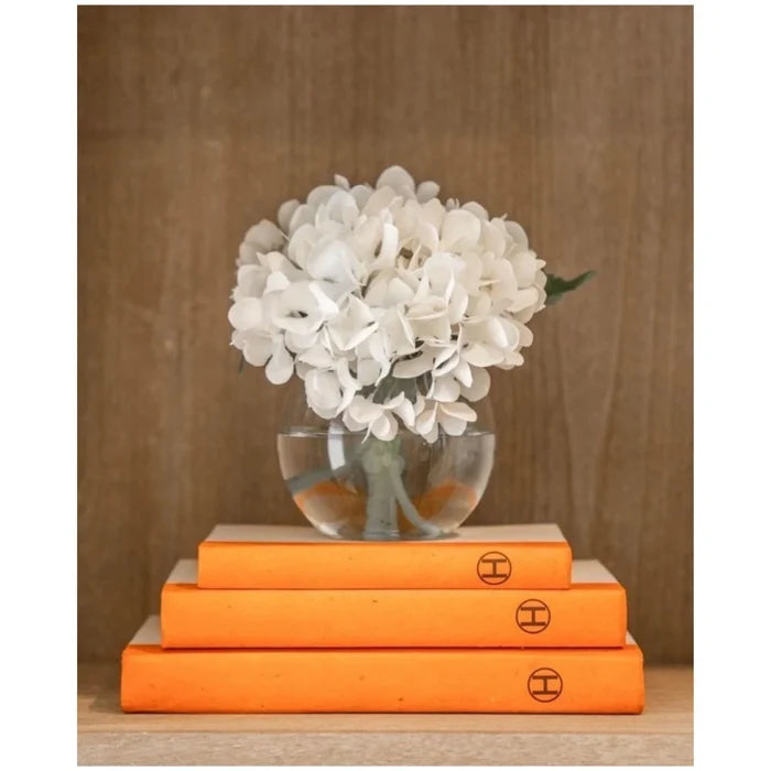 Hermes Inspired "H" Stack of Orange Decorative Books - Books - The Well Appointed House