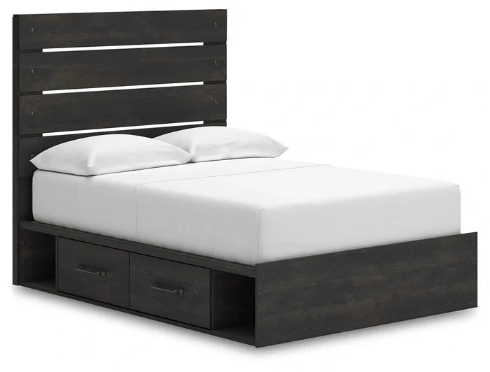 Full / Panel Bed w/ Storage Drawers (4)