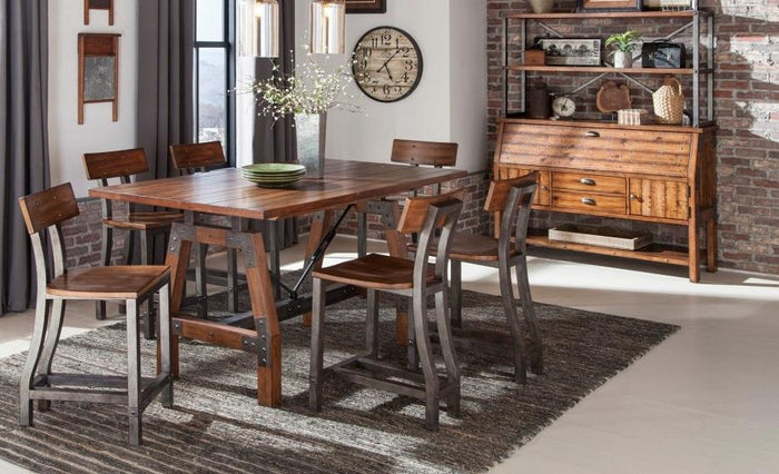 Holverson Counter Height Chair in Rustic Brown (Set of 2) - Furniture World SW (WA)