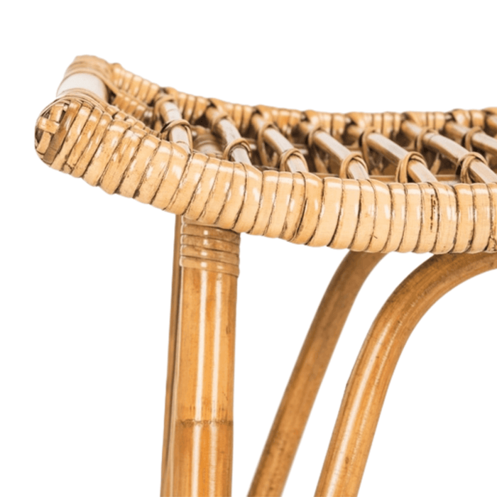Honey Brown Contemporary Rattan Counter Stool - Bar & Counter Stools - The Well Appointed House