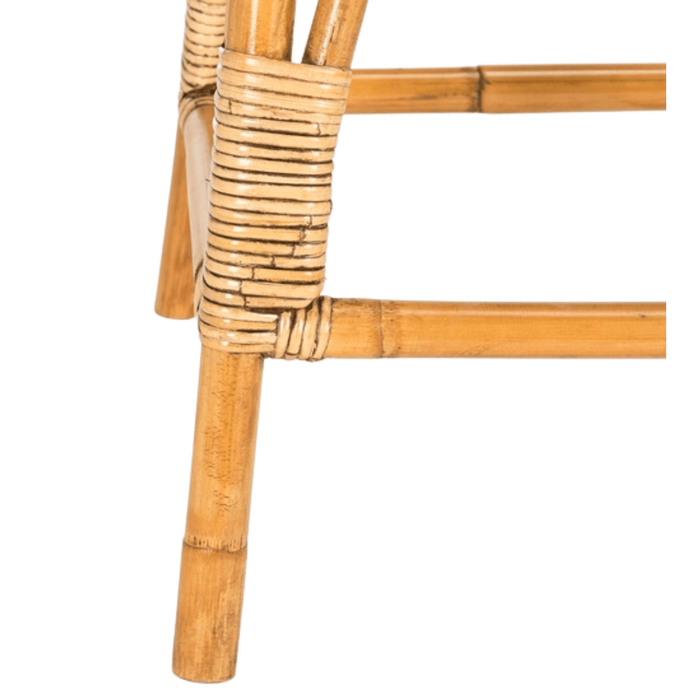 Honey Brown Contemporary Rattan Counter Stool - Bar & Counter Stools - The Well Appointed House