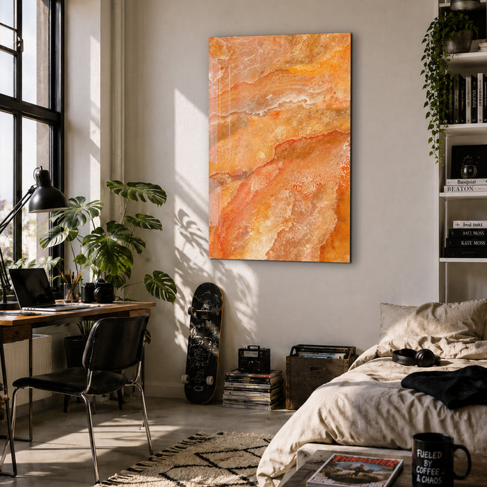 Honey Stone | Glass Wall Art