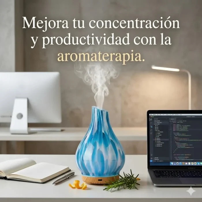HUMIDIFICADOR DIFUSOR AROMAS ELÉCTRICO VIDRIO JARRÓN PREMIUM