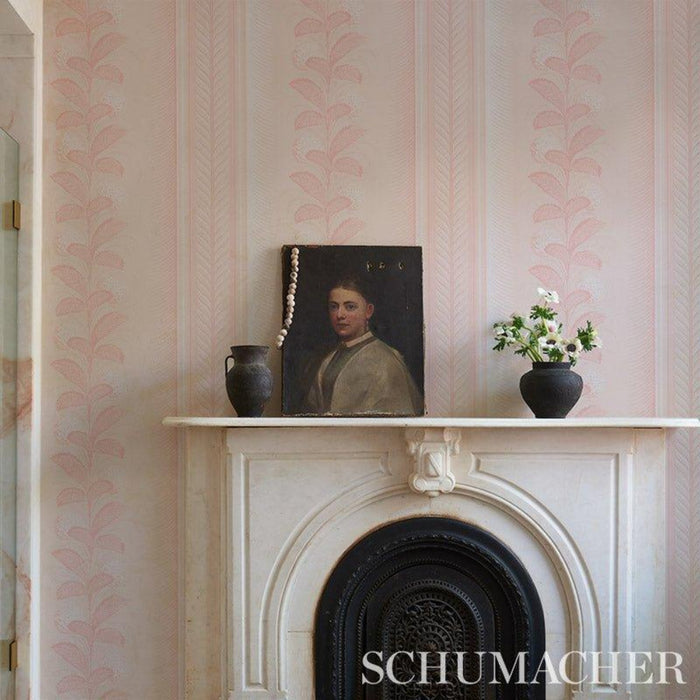 Schumacher Hydrangea Drape Wallpaper in Blush - Wallpaper - The Well Appointed House