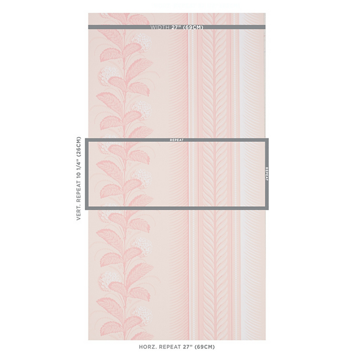 Hydrangea Drape Wallpaper in Blush - Wallpaper - The Well Appointed House
