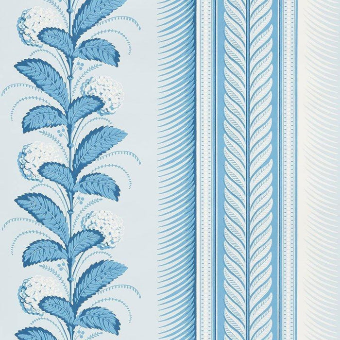 Schumacher Hydrangea Drape Wallpaper in Delft - Wallpaper - The Well Appointed House