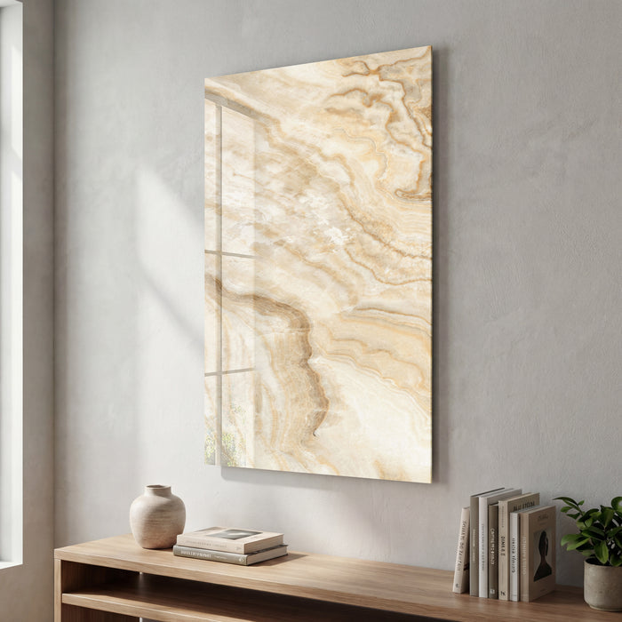 Ivory Onyx | Glass Wall Art