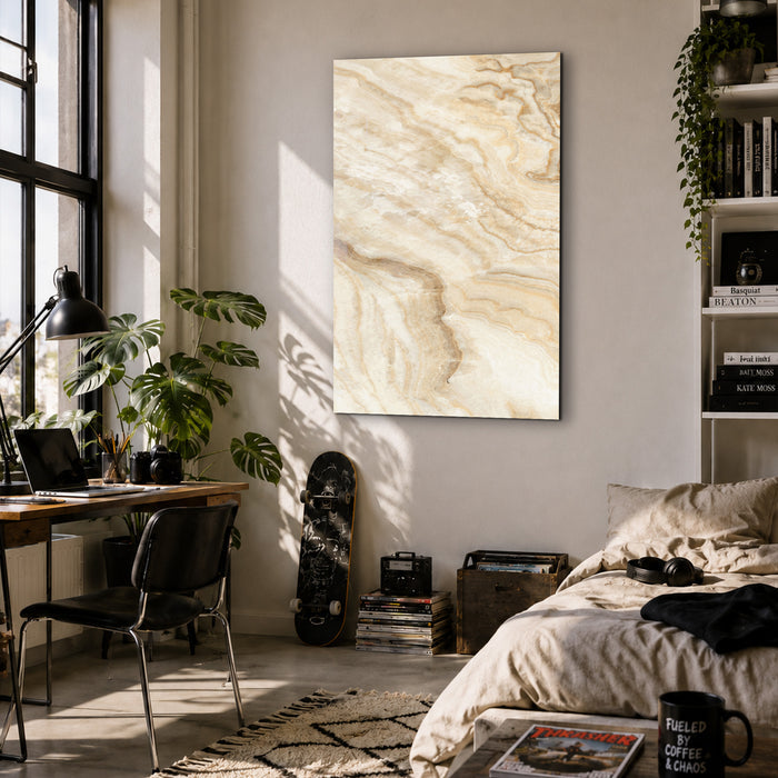 Ivory Onyx | Glass Wall Art